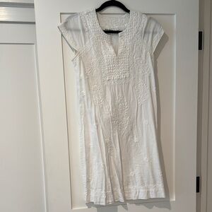 White Embroidered Women's Roller Rabbit dress